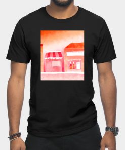 Lesbian T-Shirts - Forested Sunset T-Shirt TP1503 9 - Lesbian Flag Forested Sunset