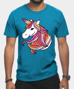 Lesbian T-Shirts - Lesbian Flag Unicorn T-Shirt TP1503 13 - Lesbian Flag Lesbian Flag Unicorn