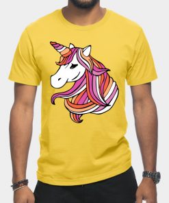 Lesbian T-Shirts - Lesbian Flag Unicorn T-Shirt TP1503 17 - Lesbian Flag Lesbian Flag Unicorn