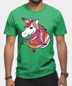 Lesbian T-Shirts - Lesbian Flag Unicorn T-Shirt TP1503 2 - Lesbian Flag Lesbian Flag Unicorn