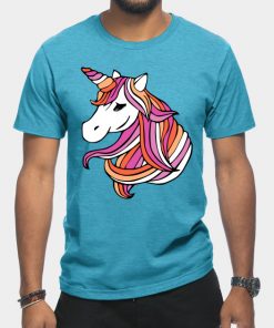 Lesbian T-Shirts - Lesbian Flag Unicorn T-Shirt TP1503 5 - Lesbian Flag Lesbian Flag Unicorn
