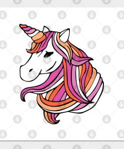 Lesbian Posters - Lesbian Flag Unicorn Poster TP1503 2 - Lesbian Flag Lesbian Flag Unicorn