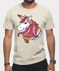 Lesbian T-Shirts - Lesbian Flag Unicorn T-Shirt TP1503 7 - Lesbian Flag Lesbian Flag Unicorn