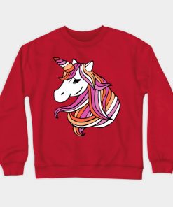 Lesbian Sweatshirts - Lesbian Flag Unicorn Sweatshirt TP1503 2 - Lesbian Flag Lesbian Flag Unicorn