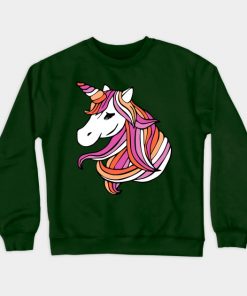 Lesbian Sweatshirts - Lesbian Flag Unicorn Sweatshirt TP1503 3 - Lesbian Flag Lesbian Flag Unicorn
