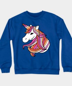 Lesbian Sweatshirts - Lesbian Flag Unicorn Sweatshirt TP1503 5 - Lesbian Flag Lesbian Flag Unicorn