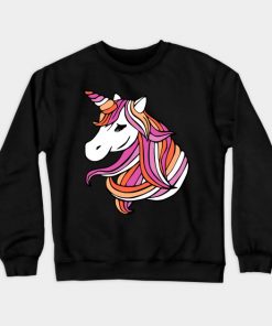 Lesbian Sweatshirts - Lesbian Flag Unicorn Sweatshirt TP1503 6 - Lesbian Flag Lesbian Flag Unicorn