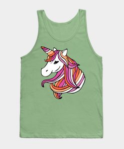 Lesbian Tank Tops - Lesbian Flag Unicorn Tank Top TP1503 2 - Lesbian Flag Lesbian Flag Unicorn