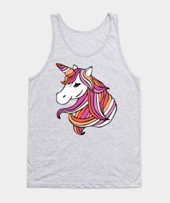 Lesbian Tank Tops - Lesbian Flag Unicorn Tank Top TP1503 4 - Lesbian Flag Lesbian Flag Unicorn