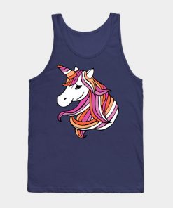 Lesbian Tank Tops - Lesbian Flag Unicorn Tank Top TP1503 5 - Lesbian Flag Lesbian Flag Unicorn