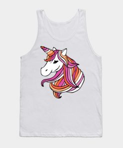 Lesbian Tank Tops - Lesbian Flag Unicorn Tank Top TP1503 6 - Lesbian Flag Lesbian Flag Unicorn