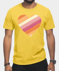 Lesbian T-Shirts - Lesbian Flag Heart T-Shirt TP1503 15 - Lesbian Flag Lesbian Flag Heart