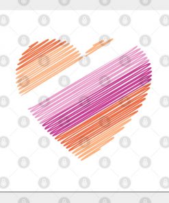 Lesbian Posters - Lesbian Flag Heart Poster TP1503 2 - Lesbian Flag Lesbian Flag Heart