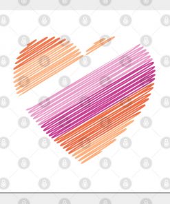 Lesbian Posters - Lesbian Flag Heart Poster TP1503 3 - Lesbian Flag Lesbian Flag Heart
