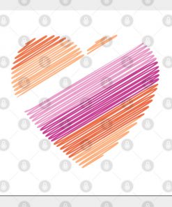 Lesbian Posters - Lesbian Flag Heart Poster TP1503 4 - Lesbian Flag Lesbian Flag Heart