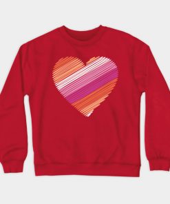 Lesbian Sweatshirts - Lesbian Flag Heart Sweatshirt TP1503 2 - Lesbian Flag Lesbian Flag Heart