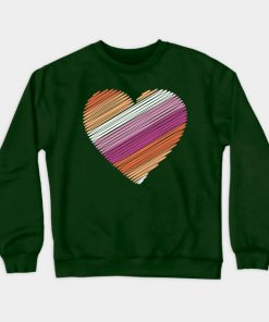Lesbian Sweatshirts - Lesbian Flag Heart Sweatshirt TP1503 3 - Lesbian Flag Lesbian Flag Heart