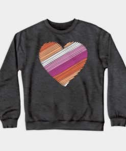 Lesbian Sweatshirts - Lesbian Flag Heart Sweatshirt TP1503 4 - Lesbian Flag Lesbian Flag Heart