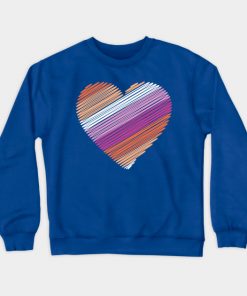 Lesbian Sweatshirts - Lesbian Flag Heart Sweatshirt TP1503 5 - Lesbian Flag Lesbian Flag Heart