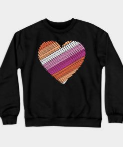 Lesbian Sweatshirts - Lesbian Flag Heart Sweatshirt TP1503 6 - Lesbian Flag Lesbian Flag Heart