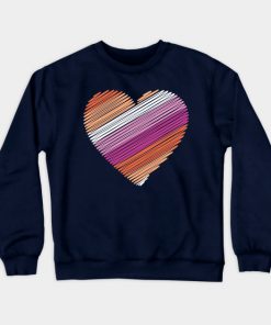 Lesbian Sweatshirts - Lesbian Flag Heart Sweatshirt TP1503 7 - Lesbian Flag Lesbian Flag Heart