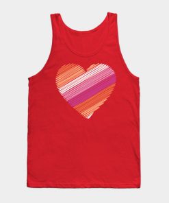 Lesbian Tank Tops - Lesbian Flag Heart Tank Top TP1503 2 - Lesbian Flag Lesbian Flag Heart