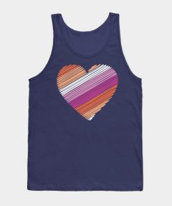 Lesbian Tank Tops - Lesbian Flag Heart Tank Top TP1503 4 - Lesbian Flag Lesbian Flag Heart