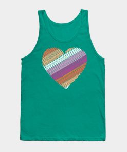 Lesbian Tank Tops - Lesbian Flag Heart Tank Top TP1503 5 - Lesbian Flag Lesbian Flag Heart