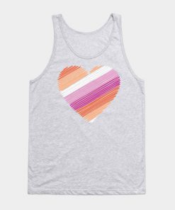 Lesbian Tank Tops - Lesbian Flag Heart Tank Top TP1503 6 - Lesbian Flag Lesbian Flag Heart