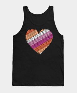 Lesbian Tank Tops - Lesbian Flag Heart Tank Top TP1503 7 - Lesbian Flag Lesbian Flag Heart