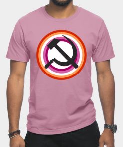 Lesbian T-Shirts - Lesbian Pride Communist T-Shirt TP1503 15 - Lesbian Flag Lesbian Pride Communist