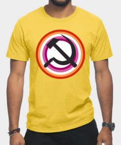 Lesbian T-Shirts - Lesbian Pride Communist T-Shirt TP1503 22 - Lesbian Flag Lesbian Pride Communist