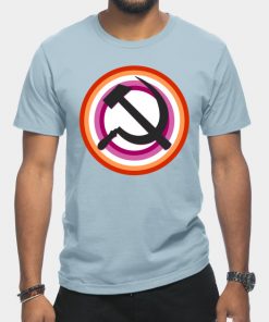 Lesbian T-Shirts - Lesbian Pride Communist T-Shirt TP1503 25 - Lesbian Flag Lesbian Pride Communist