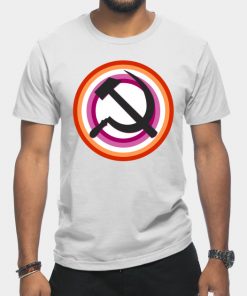 Lesbian T-Shirts - Lesbian Pride Communist T-Shirt TP1503 26 - Lesbian Flag Lesbian Pride Communist