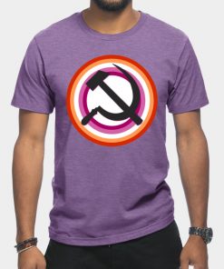 Lesbian T-Shirts - Lesbian Pride Communist T-Shirt TP1503 5 - Lesbian Flag Lesbian Pride Communist