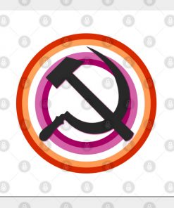 Lesbian Posters - Lesbian Pride Communist Poster TP1503 2 - Lesbian Flag Lesbian Pride Communist