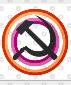 Lesbian Posters - Lesbian Pride Communist Poster TP1503 6 - Lesbian Flag Lesbian Pride Communist