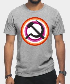 Lesbian T-Shirts - Lesbian Pride Communist T-Shirt TP1503 8 - Lesbian Flag Lesbian Pride Communist