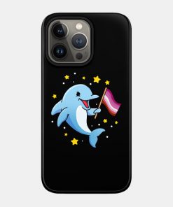 Lesbian Cases - Lesbian Dolphin Lesbian Pride Phone Case TP1503 11 - Lesbian Flag Lesbian Dolphin Lesbian Pride