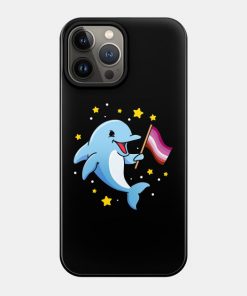 Lesbian Cases - Lesbian Dolphin Lesbian Pride Phone Case TP1503 12 - Lesbian Flag Lesbian Dolphin Lesbian Pride