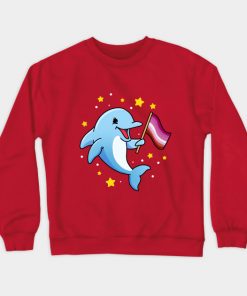 Lesbian Sweatshirts - Lesbian Dolphin Lesbian Pride Sweatshirt TP1503 5 - Lesbian Flag Lesbian Dolphin Lesbian Pride