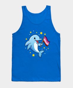 Lesbian Tank Tops - Lesbian Dolphin Lesbian Pride Tank Top TP1503 2 - Lesbian Flag Lesbian Dolphin Lesbian Pride