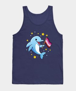 Lesbian Tank Tops - Lesbian Dolphin Lesbian Pride Tank Top TP1503 3 - Lesbian Flag Lesbian Dolphin Lesbian Pride