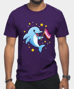 Lesbian T-Shirts - Lesbian Dolphin Lesbian Pride T-Shirt TP1503 8 - Lesbian Flag Lesbian Dolphin Lesbian Pride