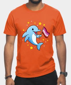 Lesbian T-Shirts - Lesbian Dolphin Lesbian Pride T-Shirt TP1503 9 - Lesbian Flag Lesbian Dolphin Lesbian Pride