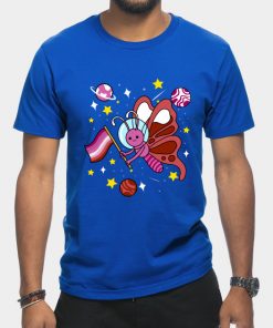 Lesbian T-Shirts - Lesbian Butterfly In Space Lesbian Pride T-Shirt TP1503 13 - Lesbian Flag Lesbian Butterfly In Space Lesbian Pride