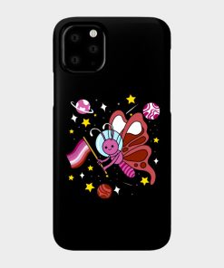 Lesbian Cases - Lesbian Butterfly In Space Lesbian Pride Phone Case TP1503 4 - Lesbian Flag Lesbian Butterfly In Space Lesbian Pride