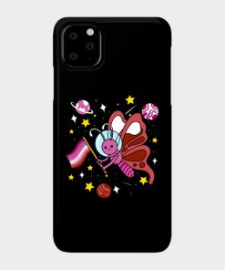 Lesbian Cases - Lesbian Butterfly In Space Lesbian Pride Phone Case TP1503 5 - Lesbian Flag Lesbian Butterfly In Space Lesbian Pride