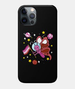 Lesbian Cases - Lesbian Butterfly In Space Lesbian Pride Phone Case TP1503 6 - Lesbian Flag Lesbian Butterfly In Space Lesbian Pride
