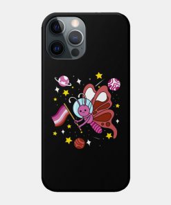 Lesbian Cases - Lesbian Butterfly In Space Lesbian Pride Phone Case TP1503 8 - Lesbian Flag Lesbian Butterfly In Space Lesbian Pride